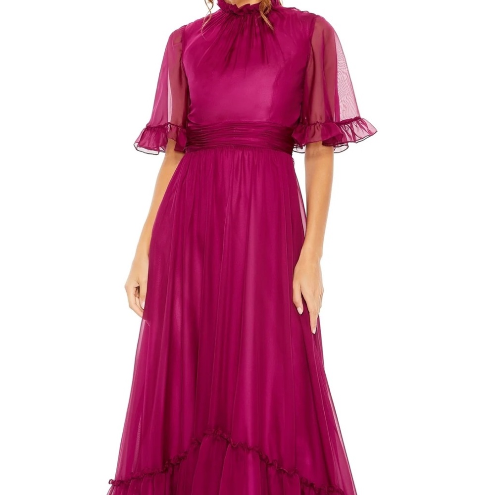 Mac Duggal Elegant Magenta Evening Dress